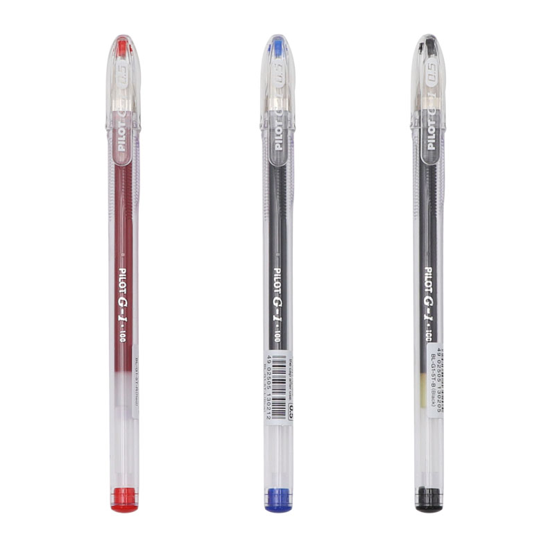 6支包邮 日本PILOT百乐G-1速干中性笔简约学生大容量考试专用水笔办公签字黑红蓝0.5mm BL-G1-5